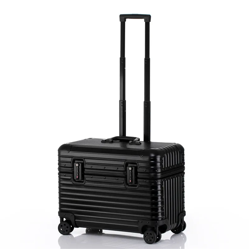 Bunnyfly 18/20-Inch Aluminum Alloy Magnesium Modern Carry-On Luggage Air Approval Aluminum Trolley Portable Cabin Size Suitcase